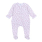 My Little Boo Print Ruffle Zip Footie - Pink - Magnolia BabyFootie