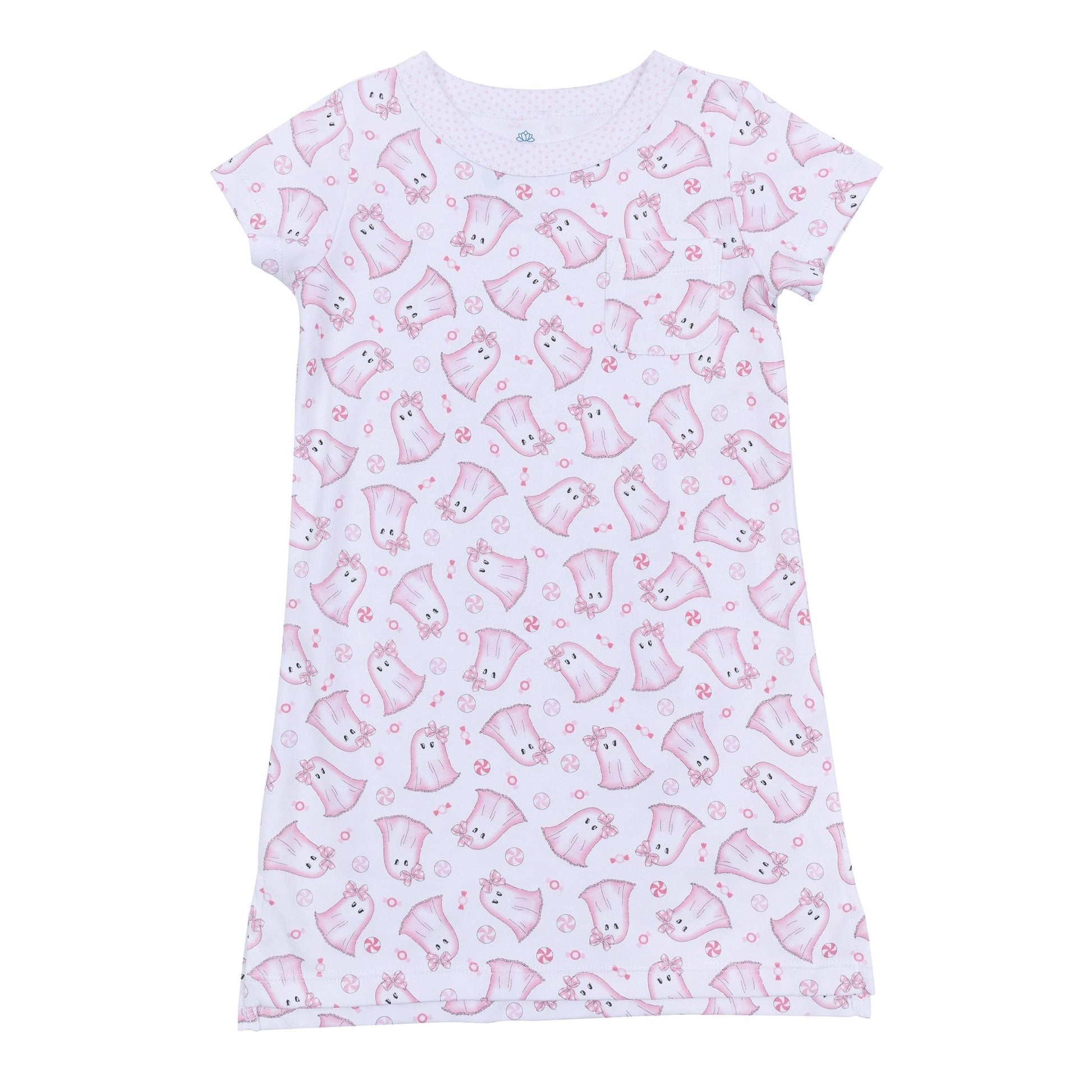 My Little Boo Short Sleeve Nightdress - Pink - Magnolia BabyNightdress