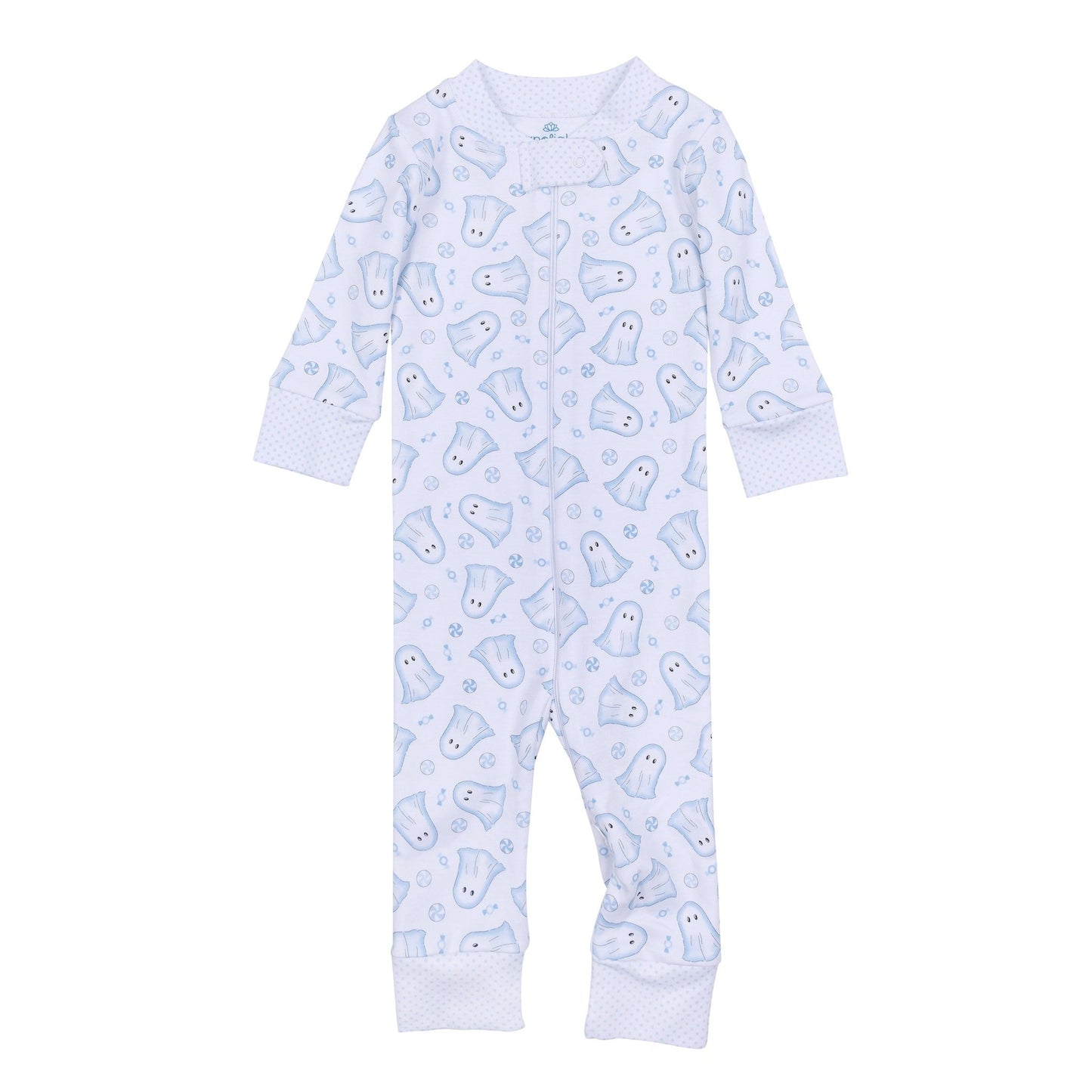 My Little Boo Zip Pajamas - Light Blue - Magnolia BabyZipper Pajamas