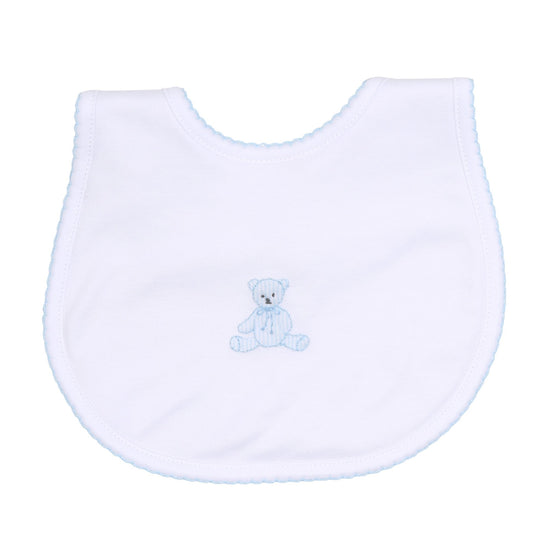 My Teddy Bib - Blue - Magnolia BabyBib