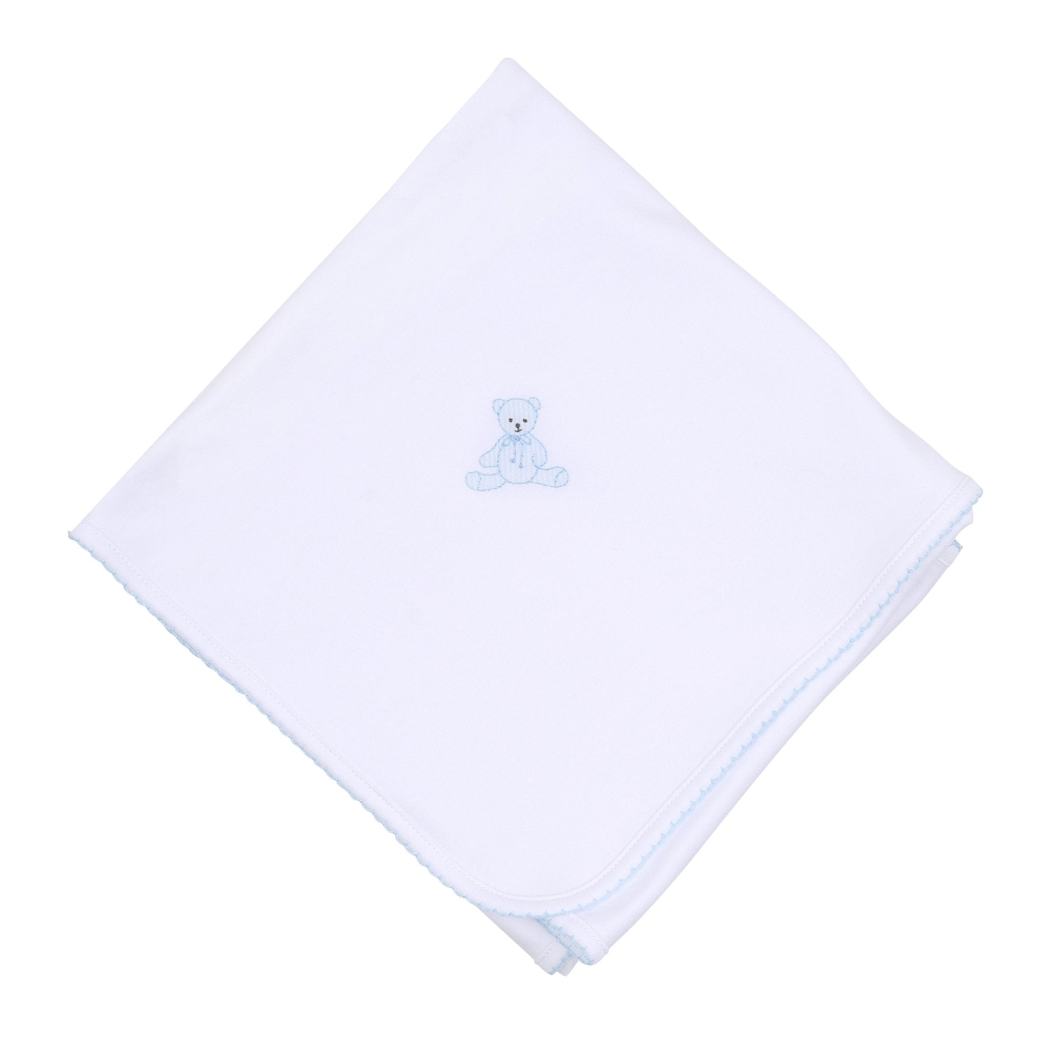 My Teddy Blanket - Blue - Magnolia BabyReceiving Blanket