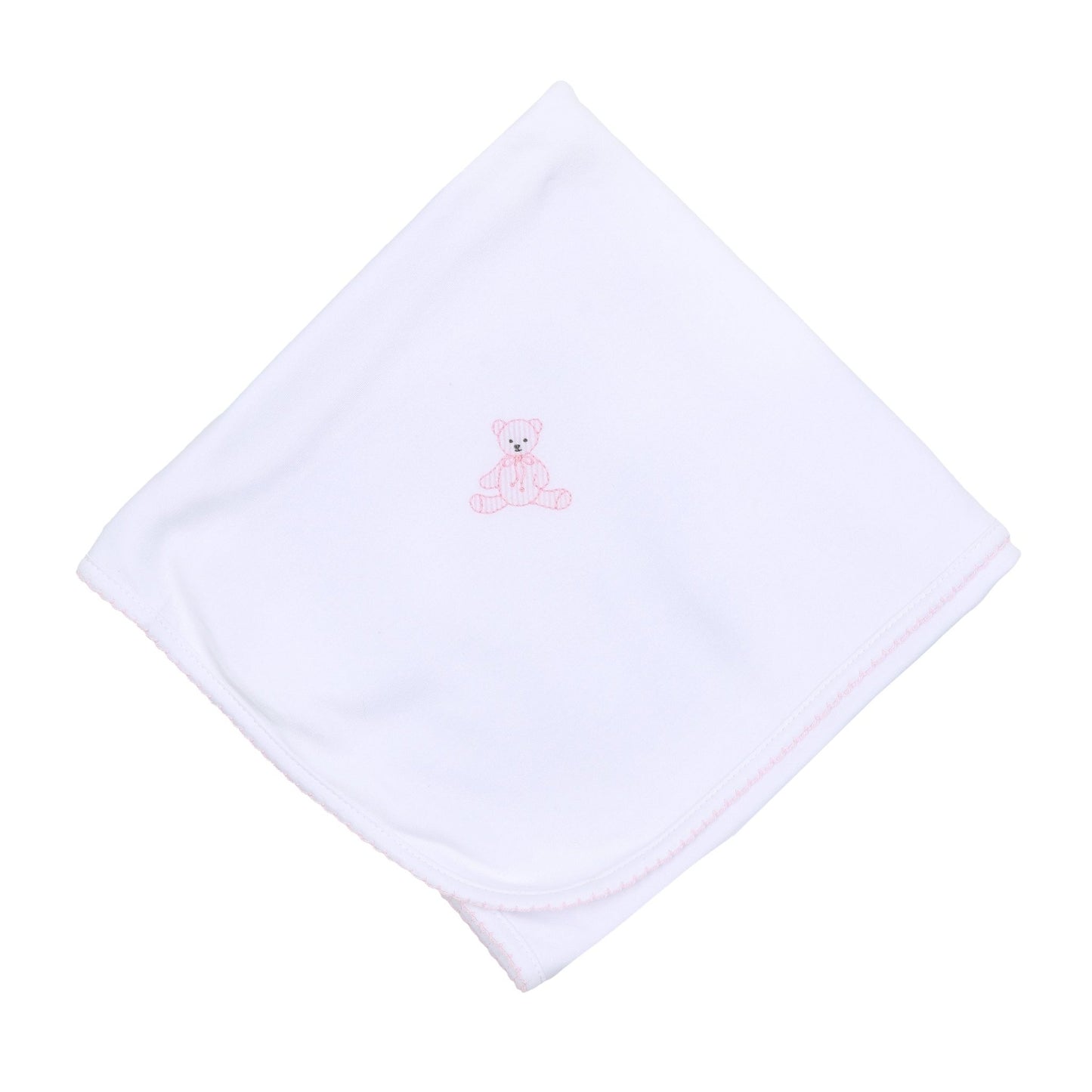 My Teddy Blanket - Pink - Magnolia BabyReceiving Blanket