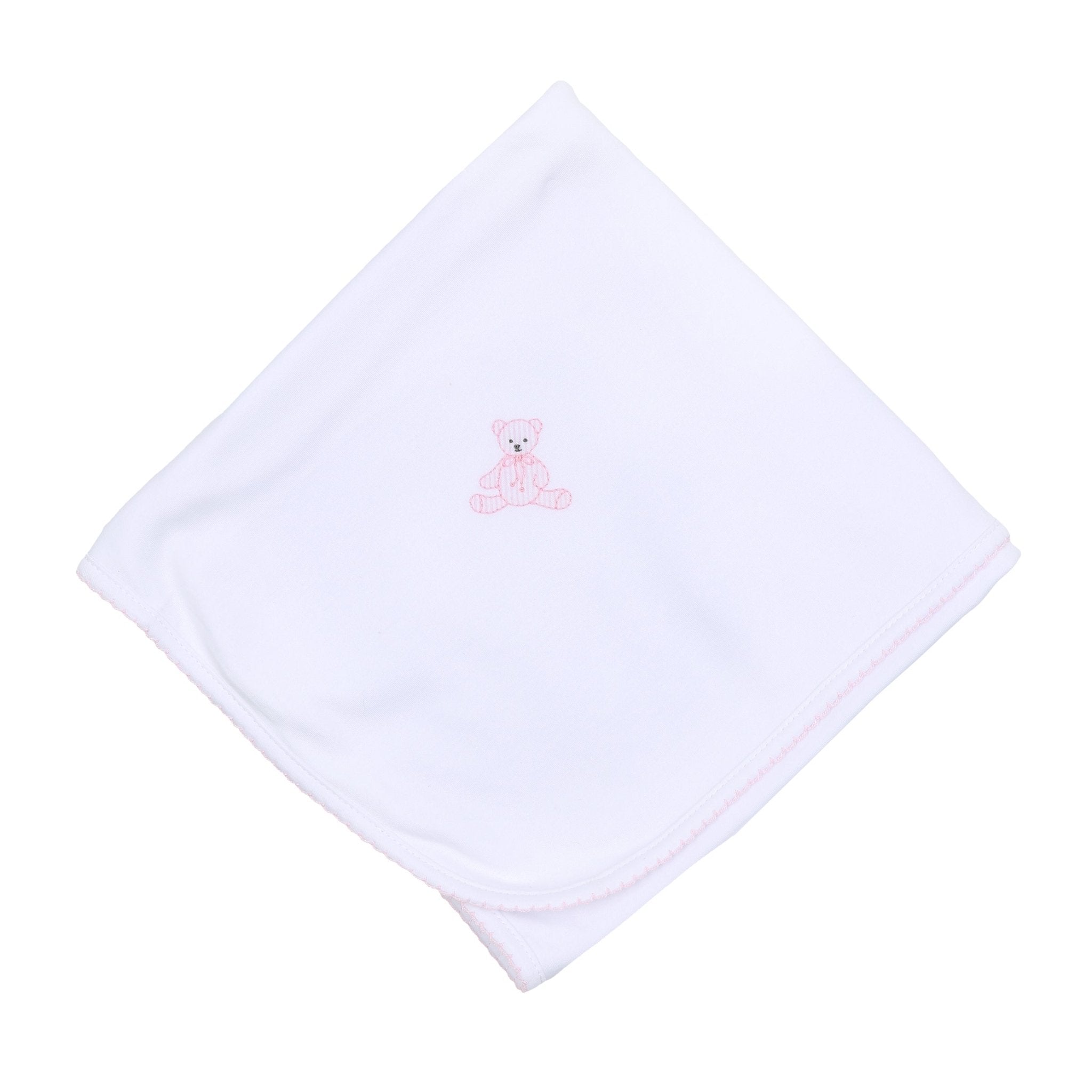 My Teddy Blanket - Pink - Magnolia BabyReceiving Blanket