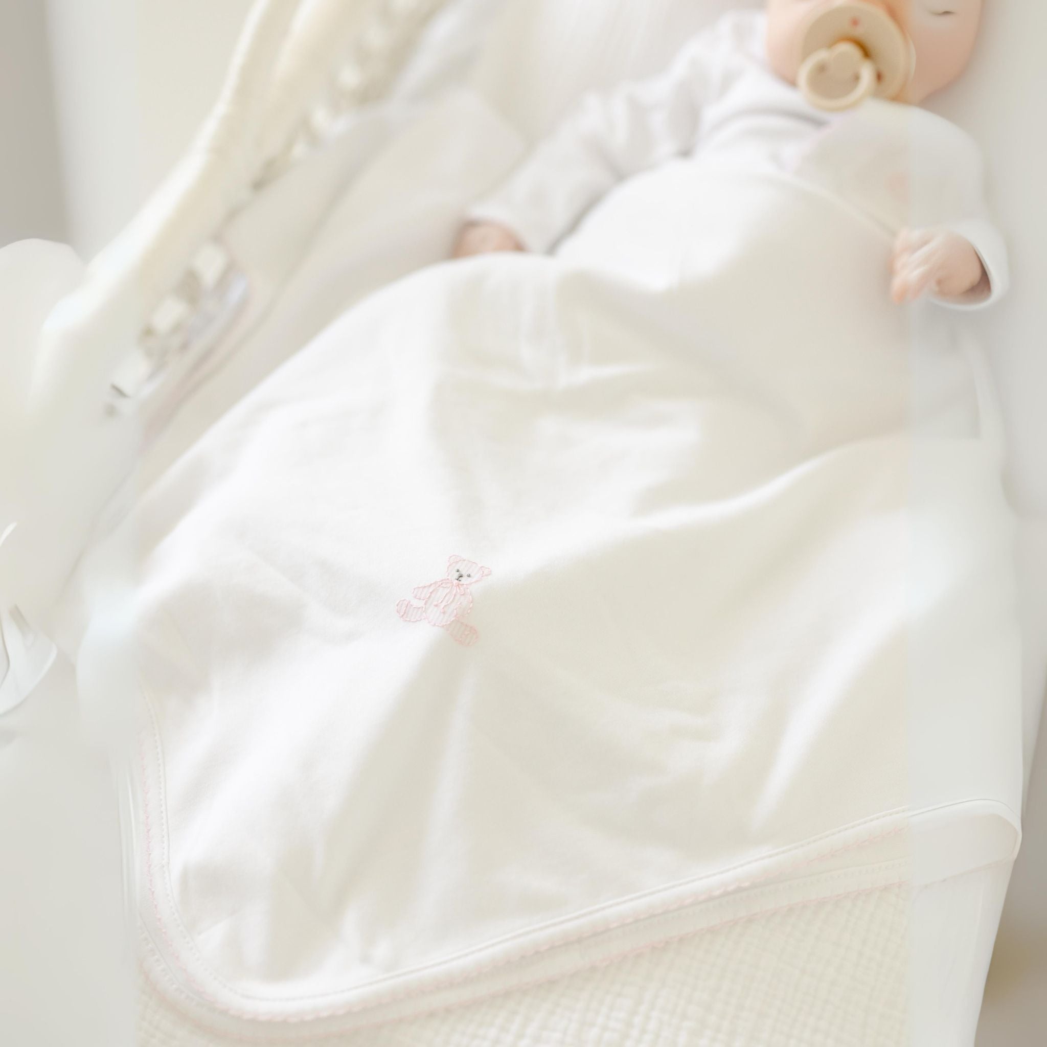 My Teddy Blanket - Pink - Magnolia BabyReceiving Blanket