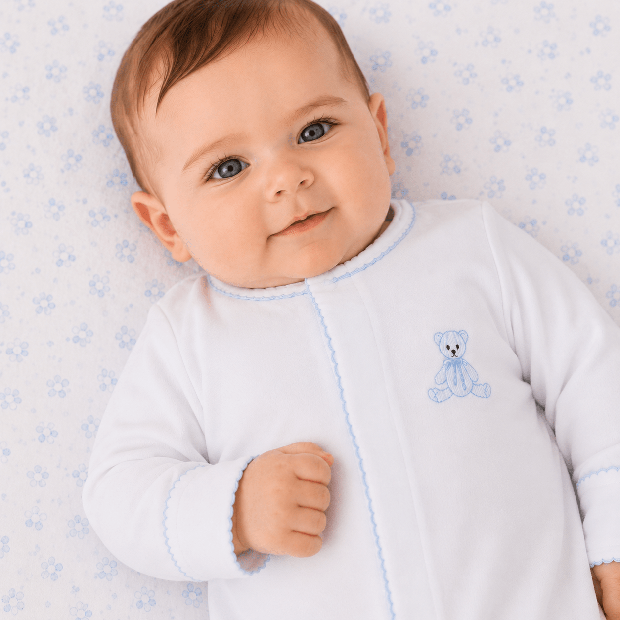 My Teddy Footie - Blue - Magnolia BabyFootie