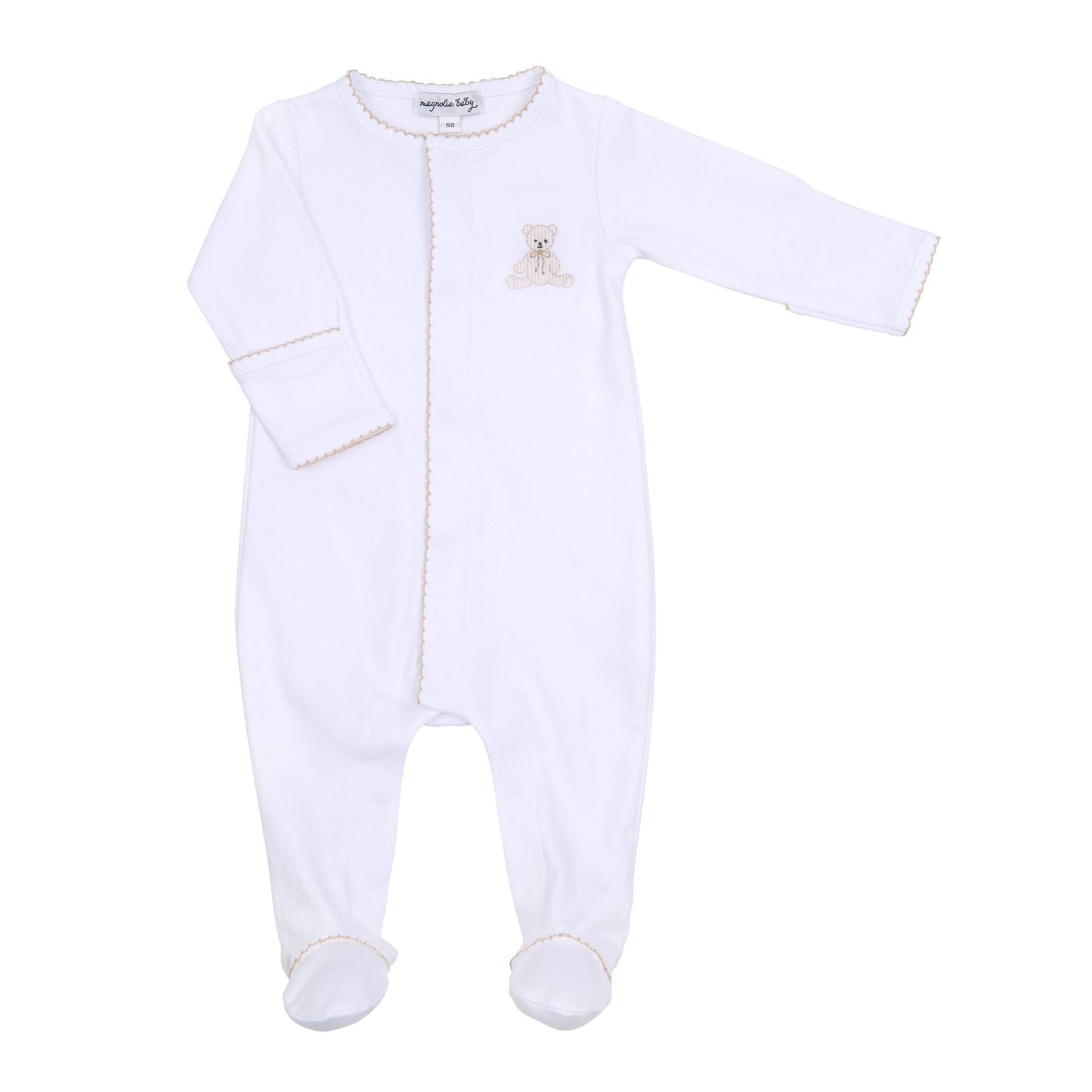 My Teddy Footie - Ivory - Magnolia BabyFootie