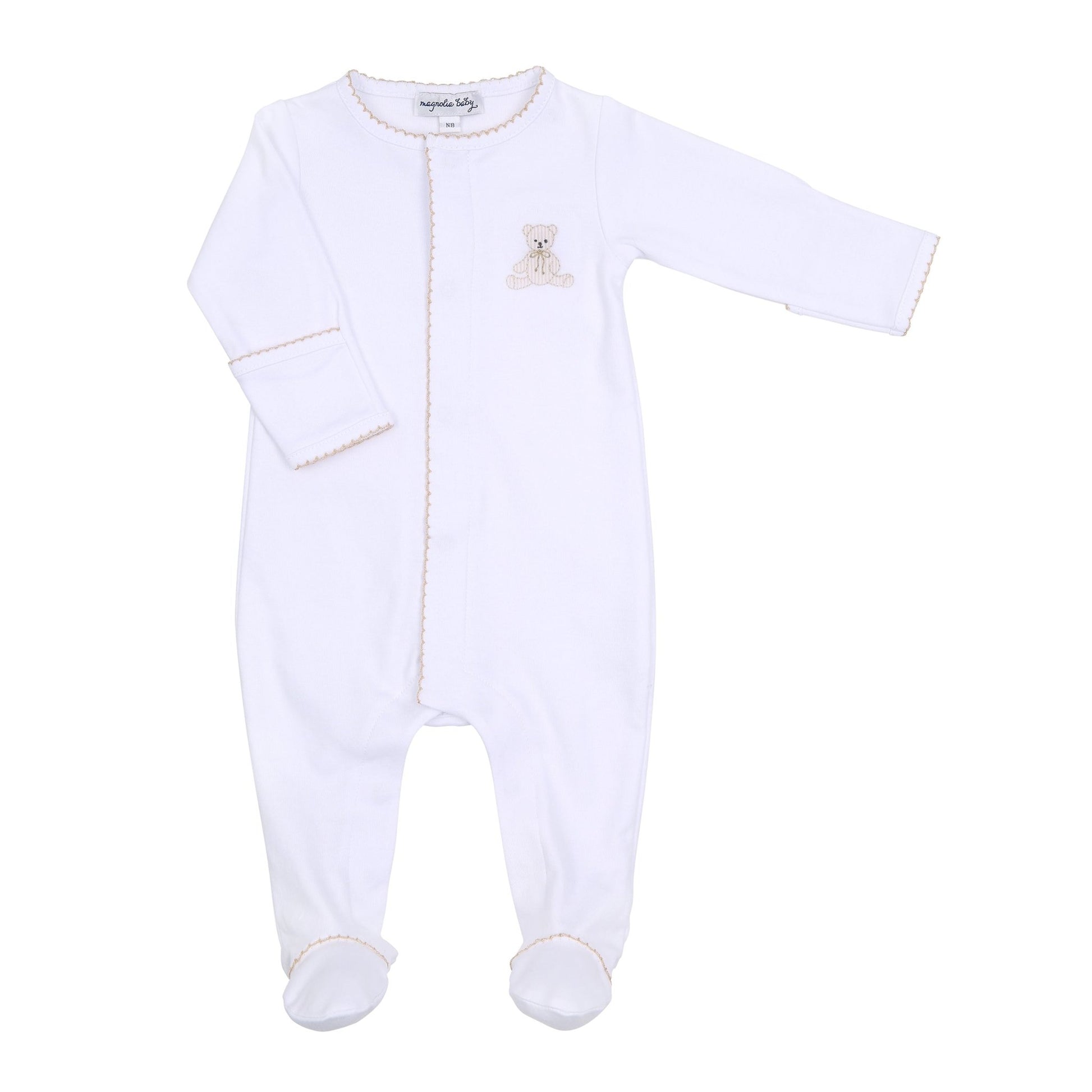 My Teddy Footie - Ivory - Magnolia BabyFootie