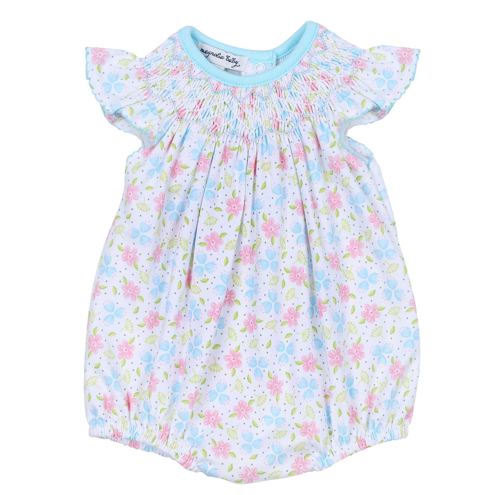 Natalie's Classics Bishop Print Flutters Bubble - Magnolia BabyBubble