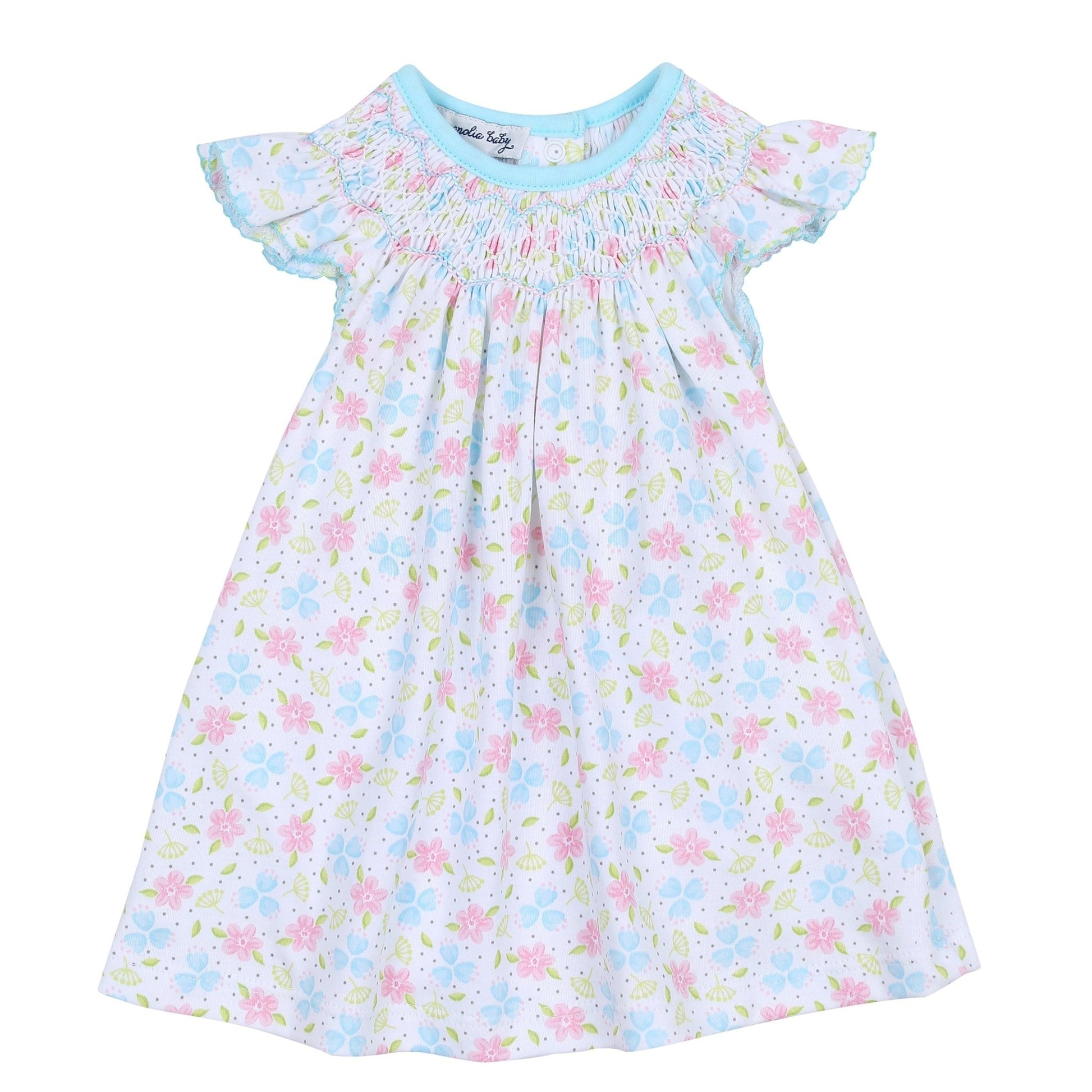 Natalie's Classics Bishop Print Flutters Dress - Magnolia BabyDress