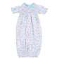 Natalie's Classics Bishop Print Short Sleeve Gown - Magnolia BabyGown