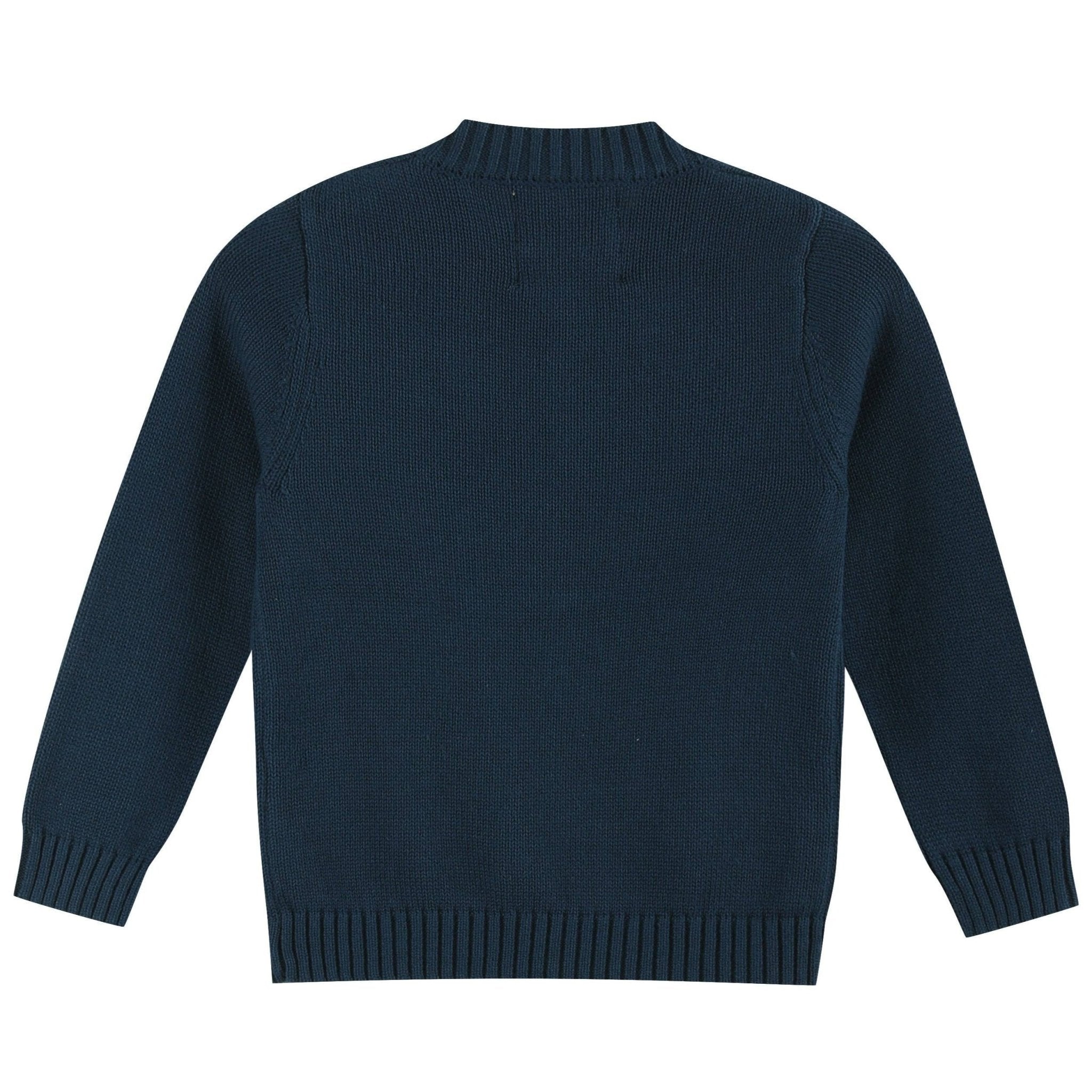 Navy Blue Christmas Santa Knit Cardigan - Magnolia BabyCardigan