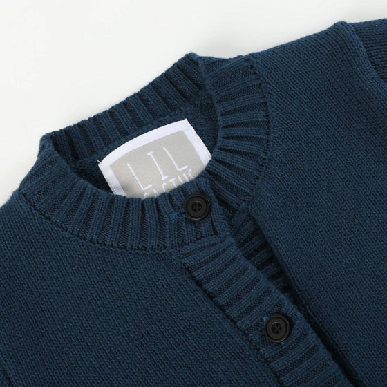 Navy Blue Christmas Santa Knit Cardigan - Magnolia BabyCardigan