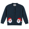 Navy Blue Christmas Santa Knit Cardigan - Magnolia BabyCardigan