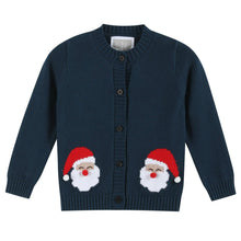  Navy Blue Christmas Santa Knit Cardigan - Magnolia BabyCardigan