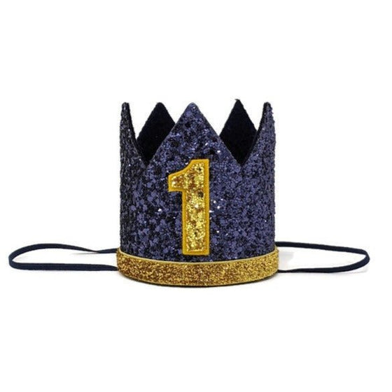 Navy Glitters Crown - Magnolia BabyParty Hat