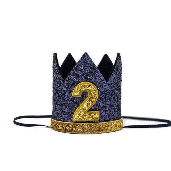 Navy Glitters Crown - Magnolia BabyParty Hat