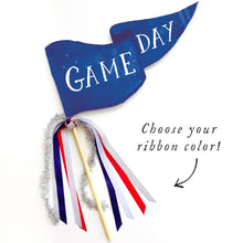  Navy & Orange Game Day Football Pennant - Magnolia BabyParty Supplies