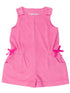 Neon Magenta Terry Cover - Up Romper - Magnolia BabySwim Coverup