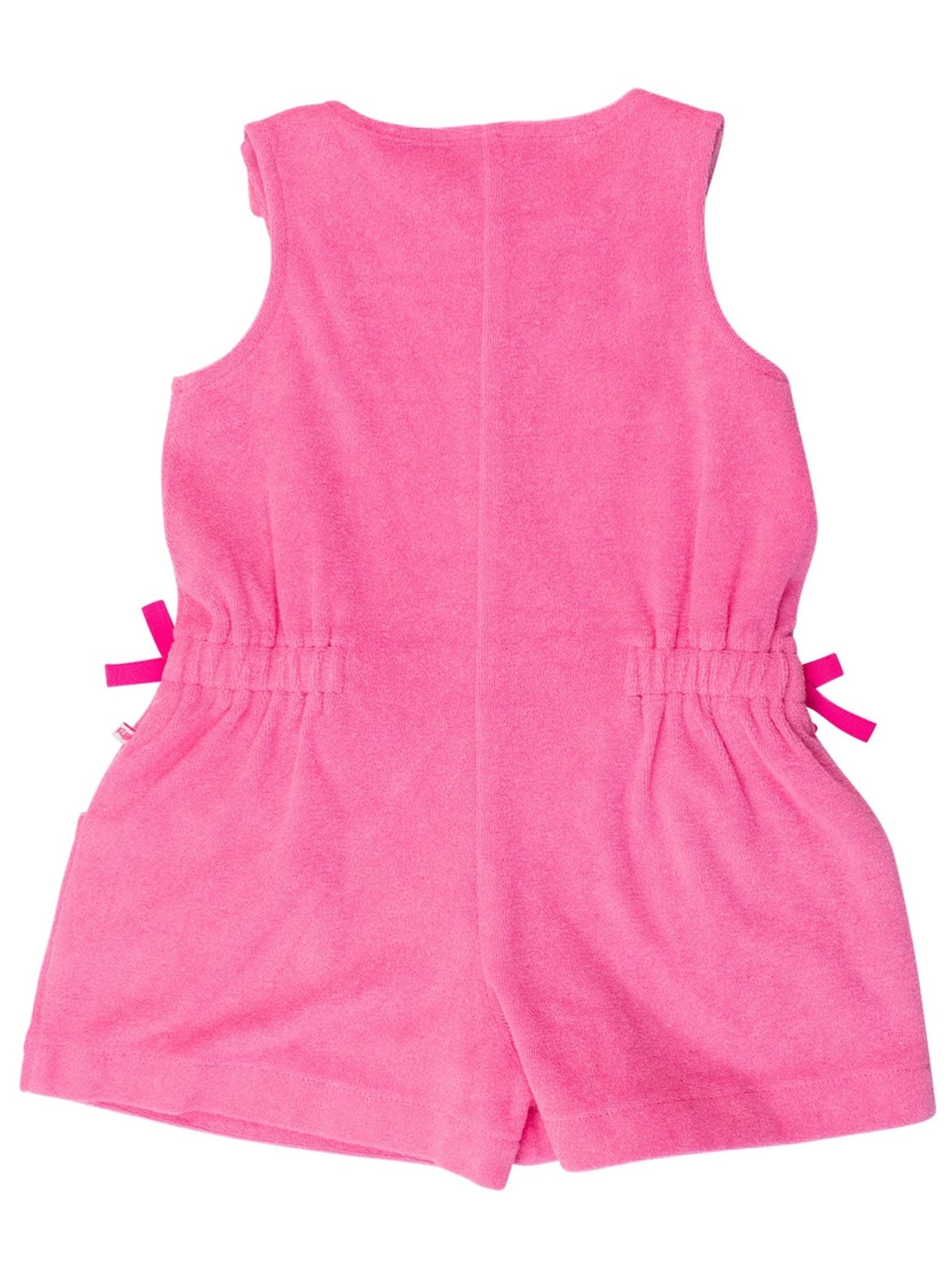 Neon Magenta Terry Cover - Up Romper - Magnolia BabySwim Coverup