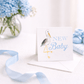 New Baby Boy Gift Enclosure Card - Stork