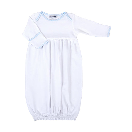 New Beginnings Gathered Gown - Blue - Magnolia BabyGown