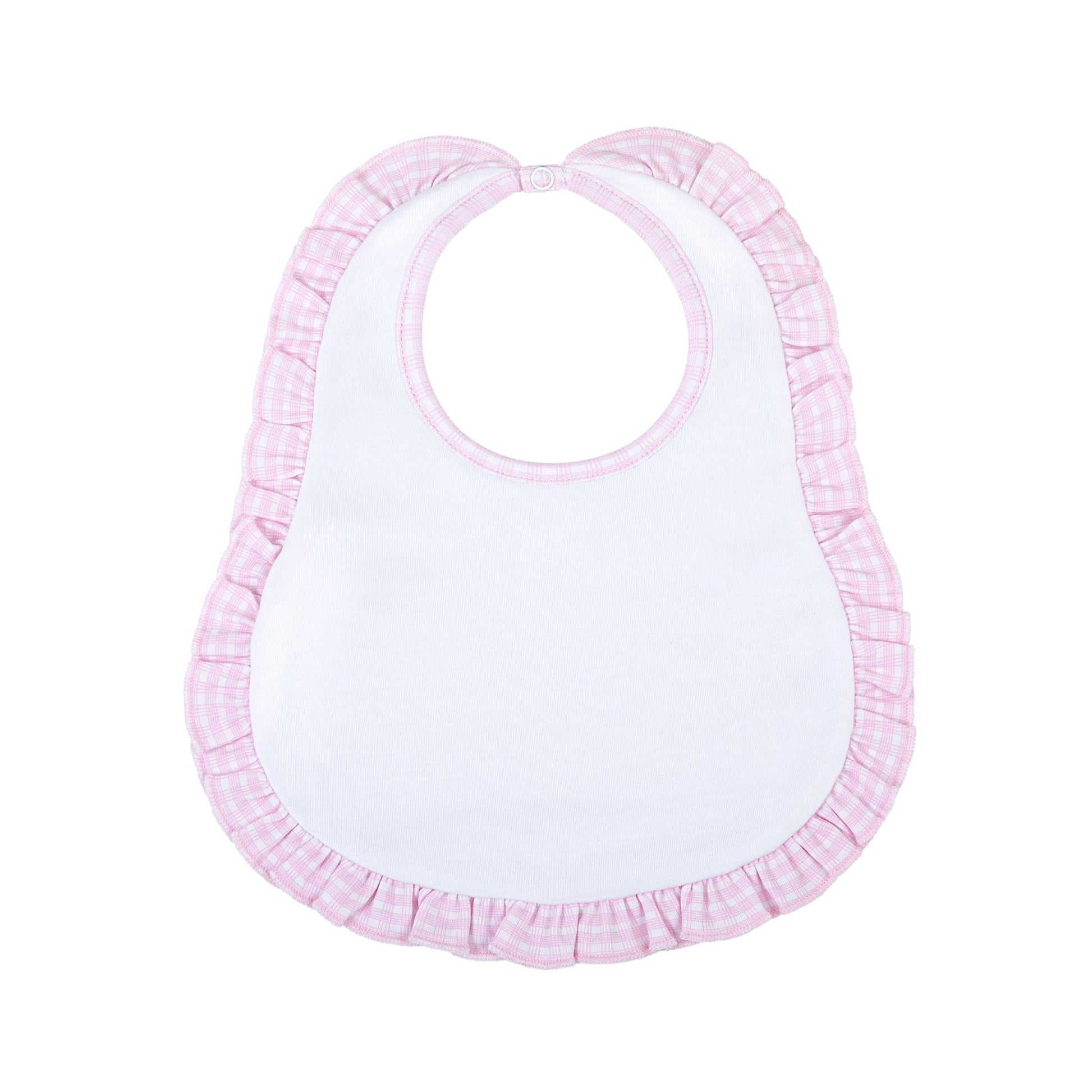 New Beginnings Ruffle Bib - Pink - Magnolia BabyBib