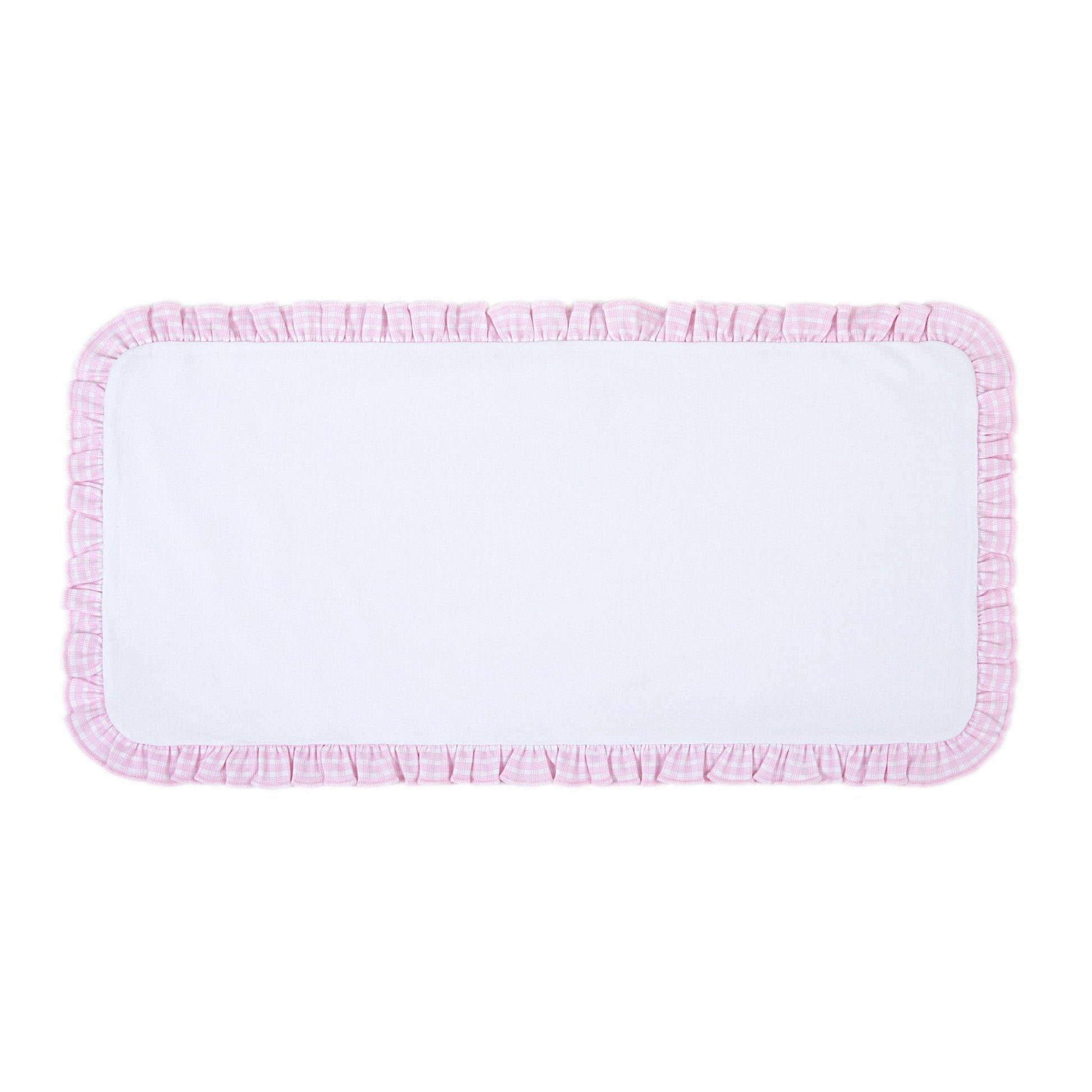 New Beginnings Ruffle Burp Cloth - Pink - Magnolia BabyBurp Cloth