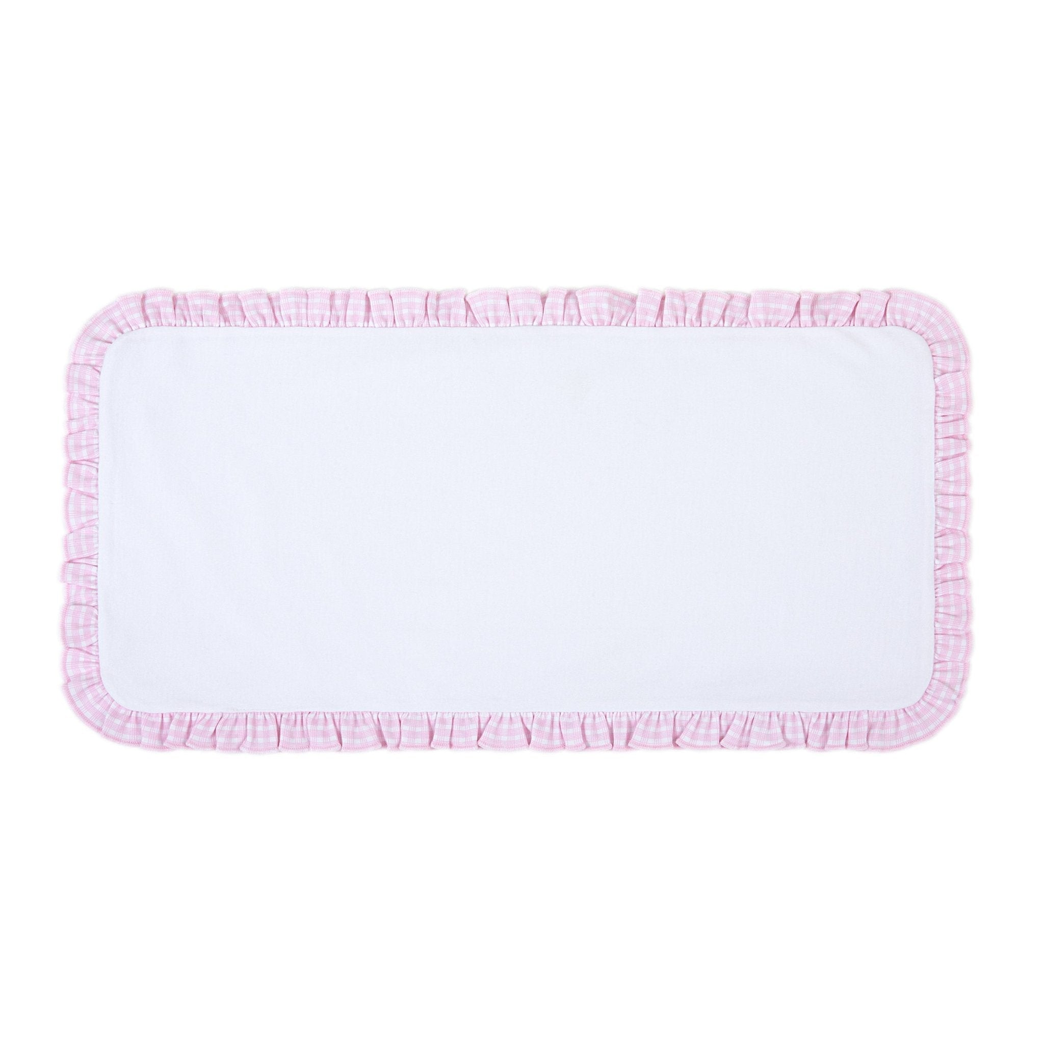 New Beginnings Ruffle Burp Cloth - Pink - Magnolia BabyBurp Cloth