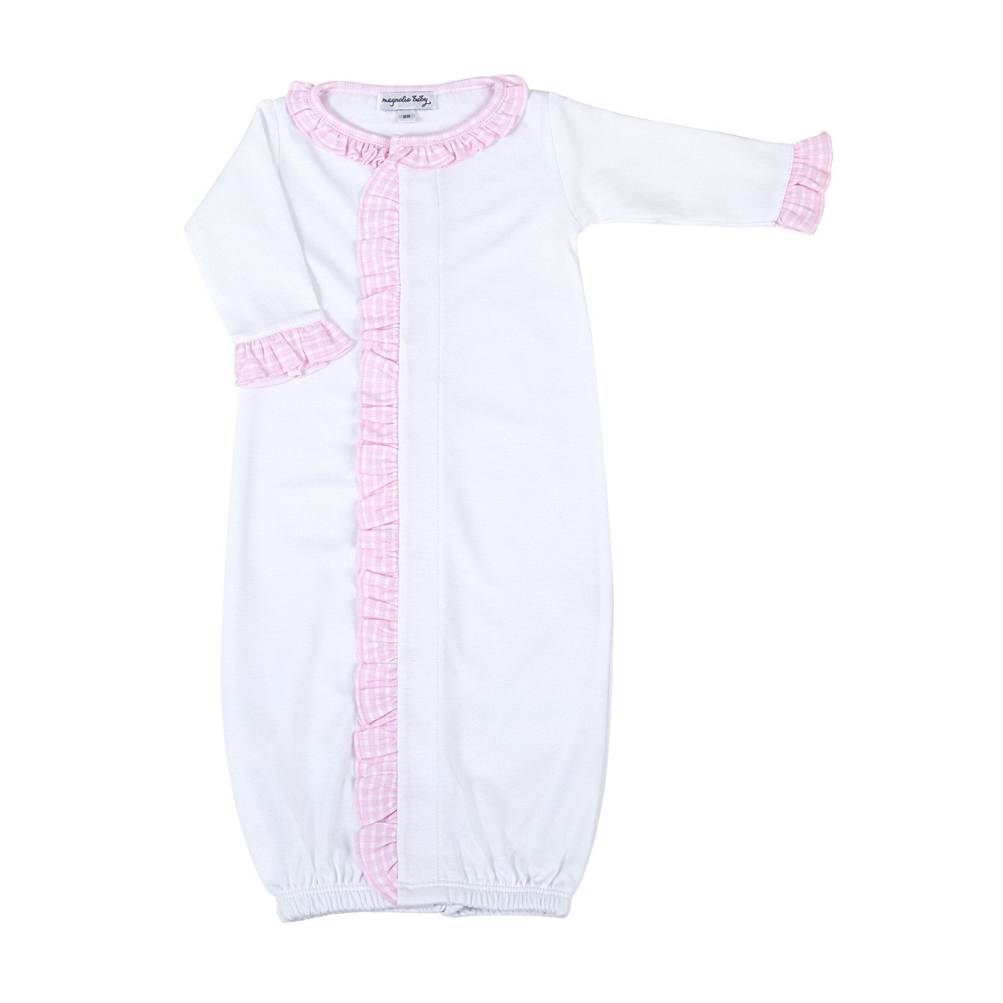 New Beginnings Ruffle Converter - Pink - Magnolia BabyConverter Gown