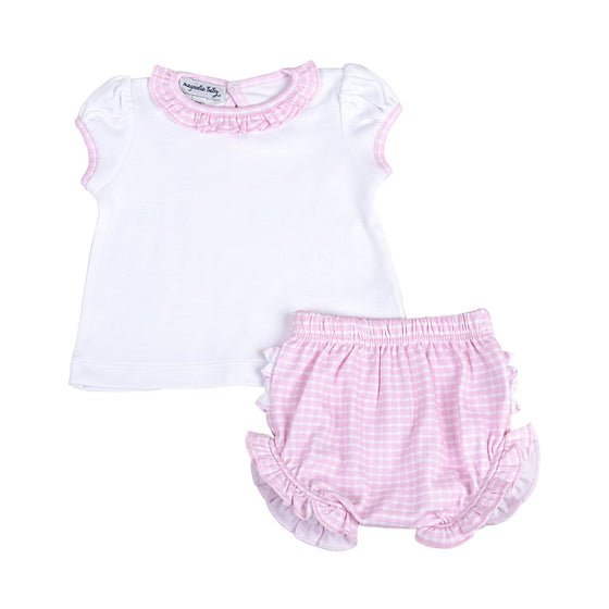 New Beginnings Ruffle Diaper Cover Set - Pink - Magnolia BabyDiaper Cover