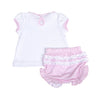 New Beginnings Ruffle Diaper Cover Set - Pink - Magnolia BabyDiaper Cover