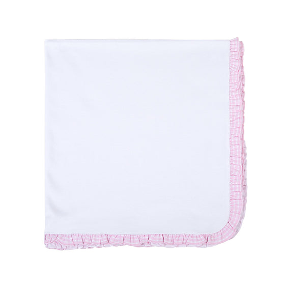 New Beginnings Ruffle Receiving Blanket - Pink - Magnolia BabyReceiving Blanket