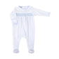 New Beginnings Smocked Footie - Blue - Magnolia BabyFootie