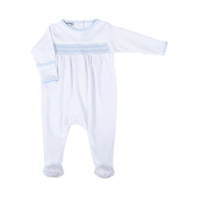  New Beginnings Smocked Footie - Blue - Magnolia BabyFootie