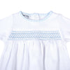 New Beginnings Smocked Gathered Gown - Blue - Magnolia BabyGown