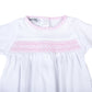 New Beginnings Smocked Gathered Gown - Pink - Magnolia BabyGown