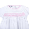 New Beginnings Smocked Gathered Gown - Pink - Magnolia BabyGown