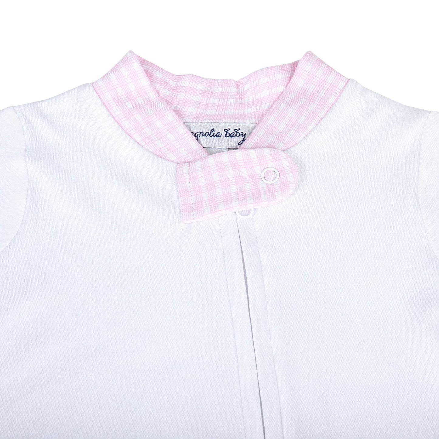 New Beginnings Zip Footie - Pink - Magnolia BabyFootie