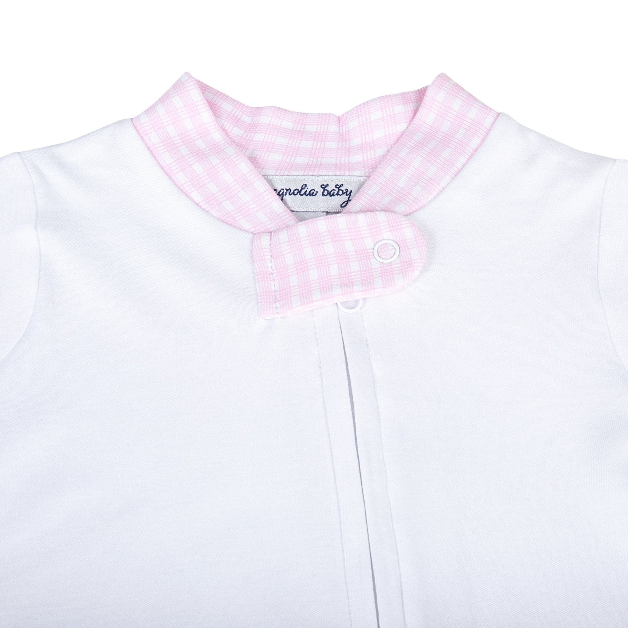 New Beginnings Zip Footie - Pink - Magnolia BabyFootie