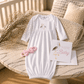 Newborn Baby Girl Gown Gift Set - Vintage Stork - Pink - Magnolia BabyBaby Gift Set