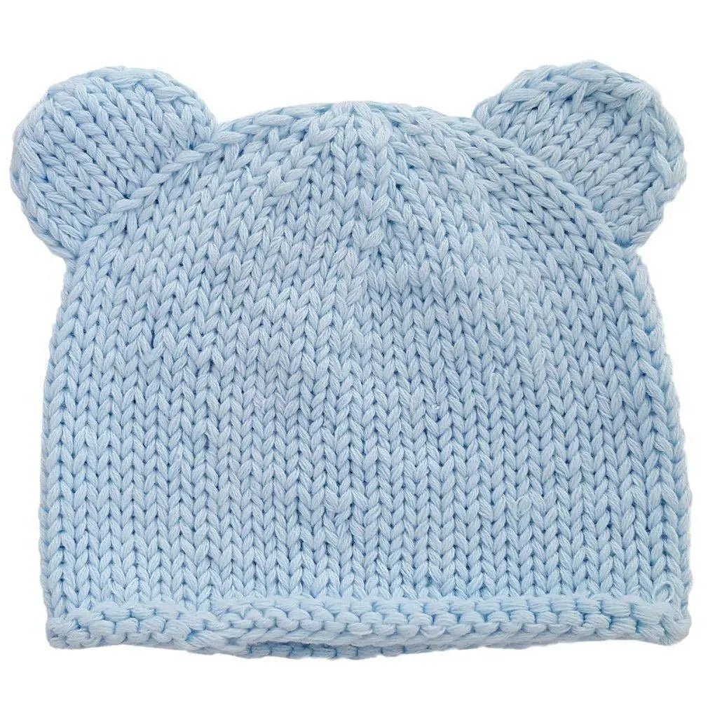 Newborn Teddy Bear Hat - Blue - Magnolia BabyHat
