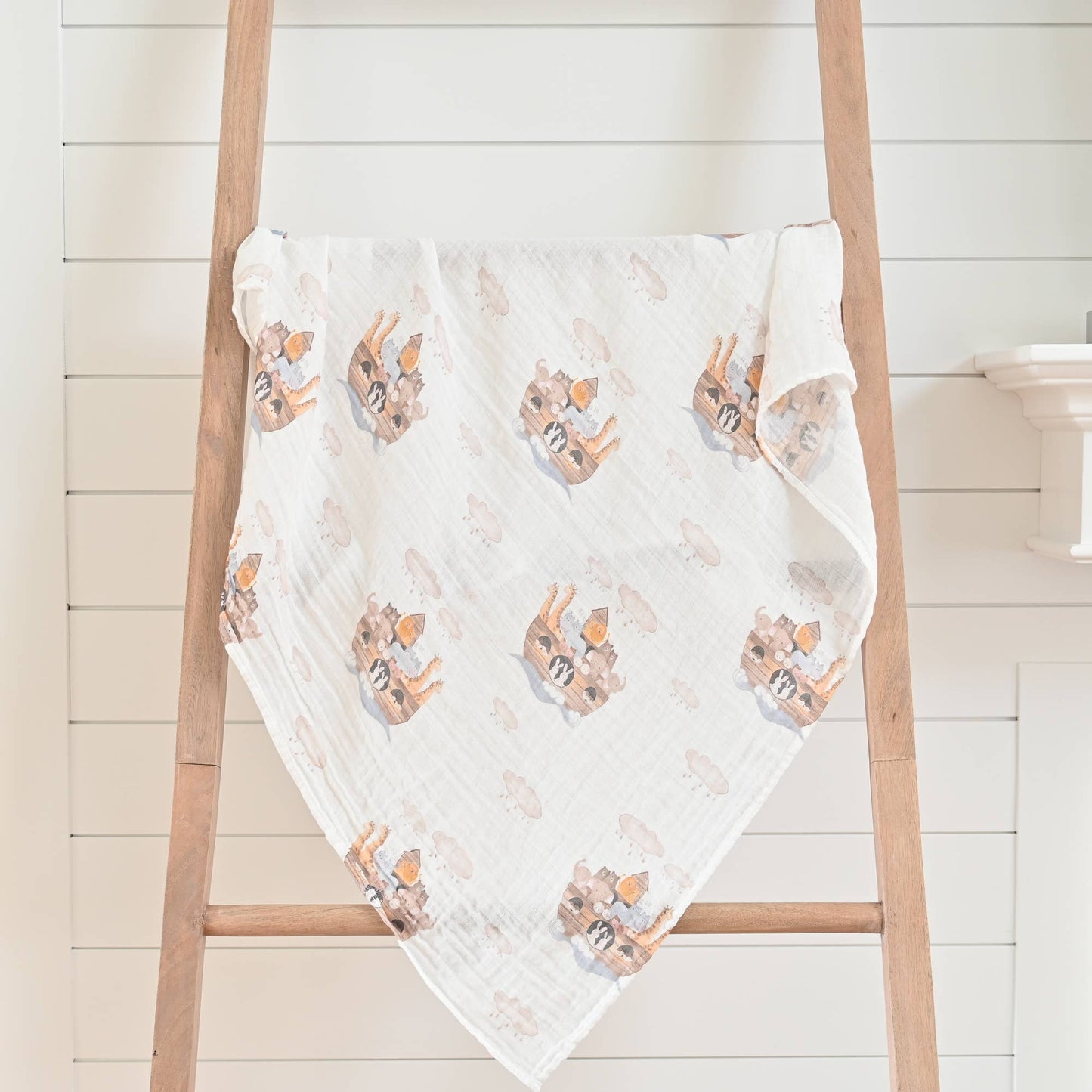 Noah's Ark Cotton Muslin Swaddle Blanket - Magnolia BabySwaddle Blanket