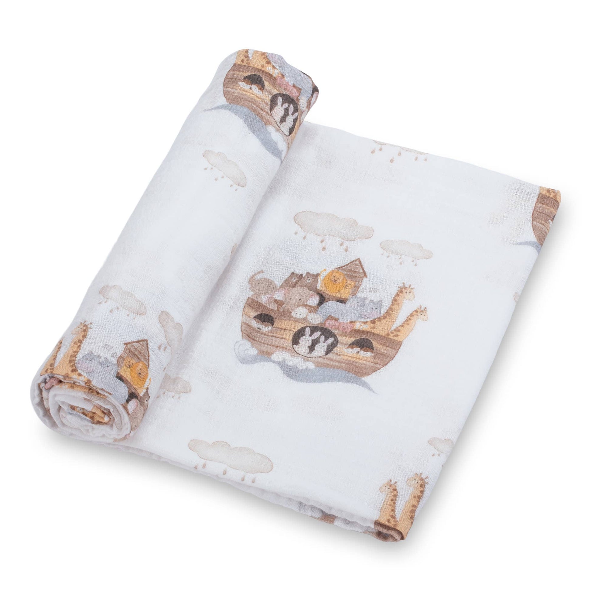 Noah's Ark Cotton Muslin Swaddle Blanket - Magnolia BabySwaddle Blanket