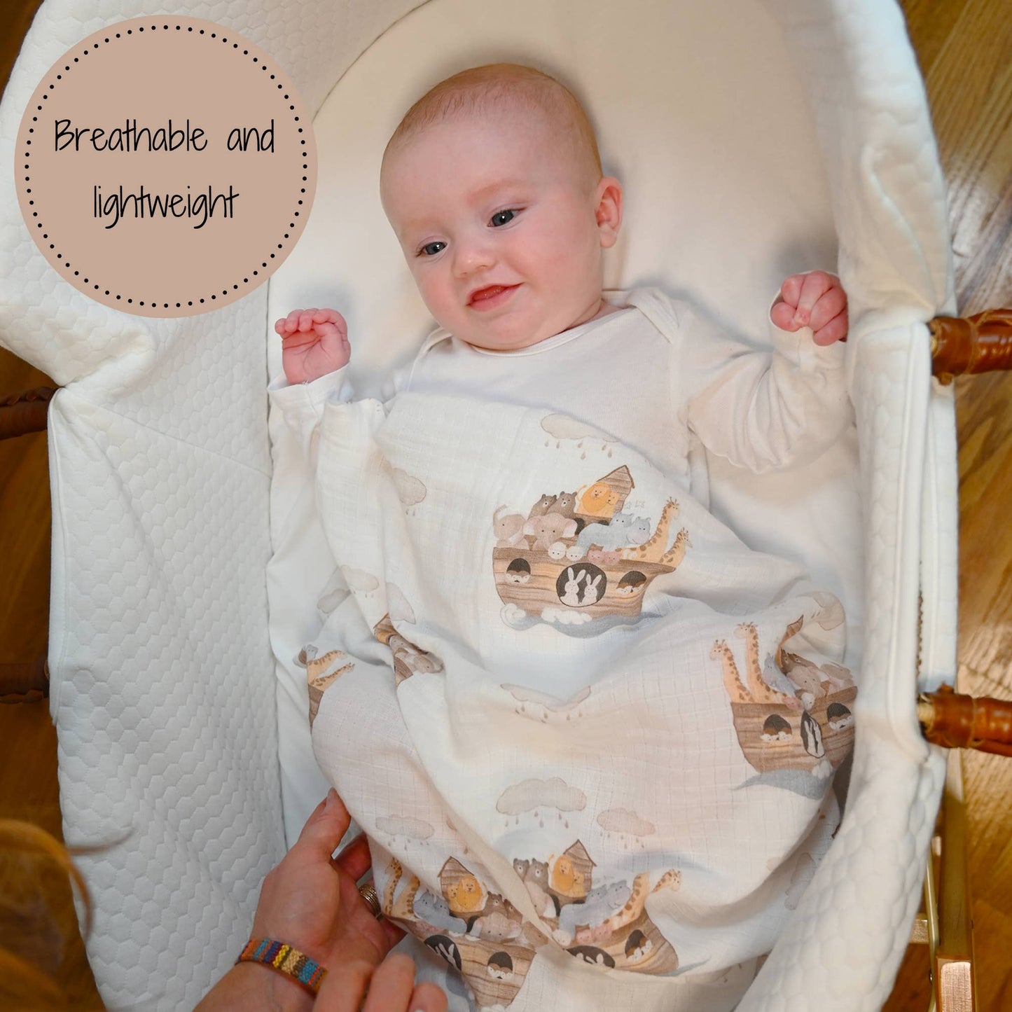 Noah's Ark Cotton Muslin Swaddle Blanket - Magnolia BabySwaddle Blanket