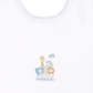 Noah's Ark Hand - Embroidered Bib - Light Blue - Magnolia BabyBib