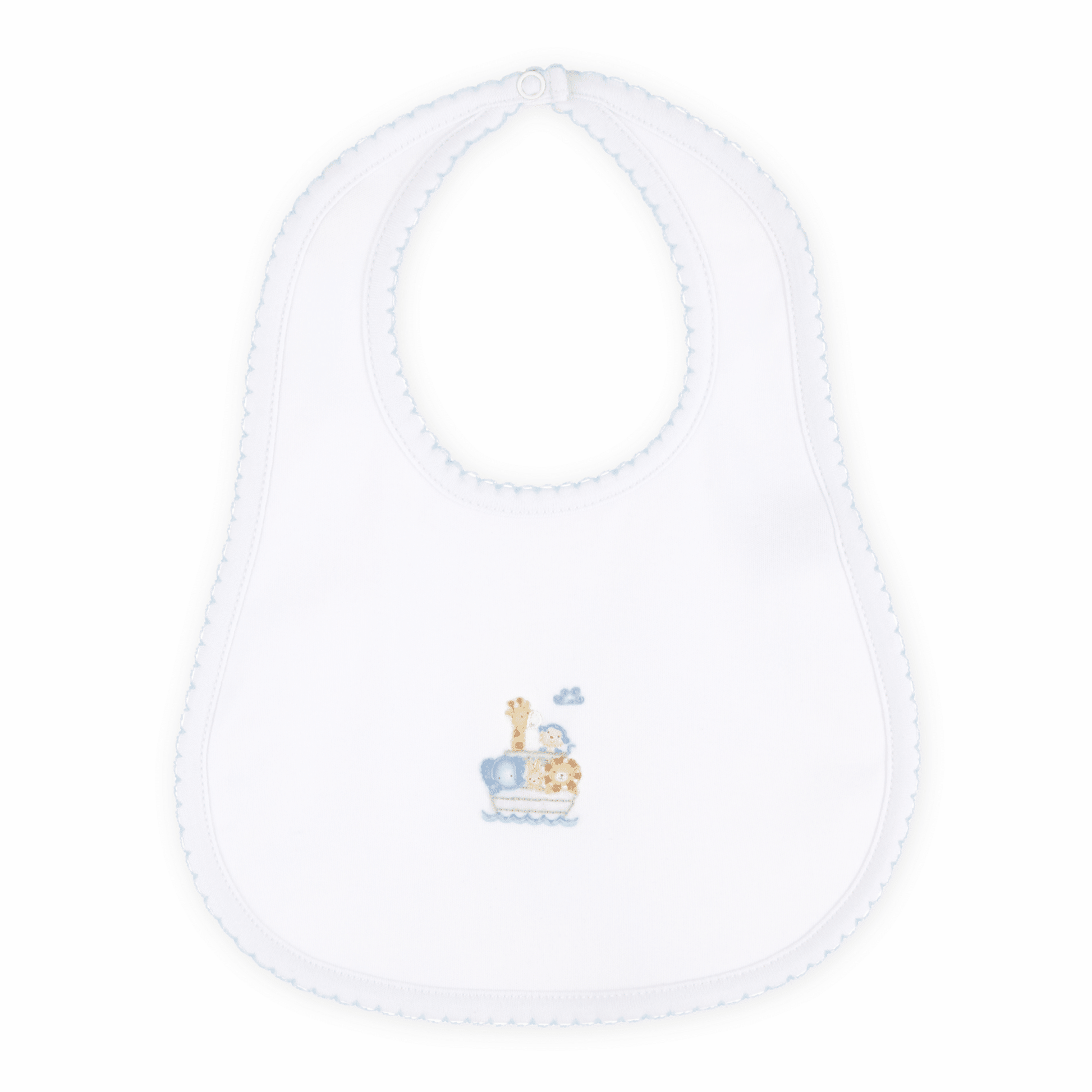 Noah's Ark Hand - Embroidered Bib - Light Blue - Magnolia BabyBib
