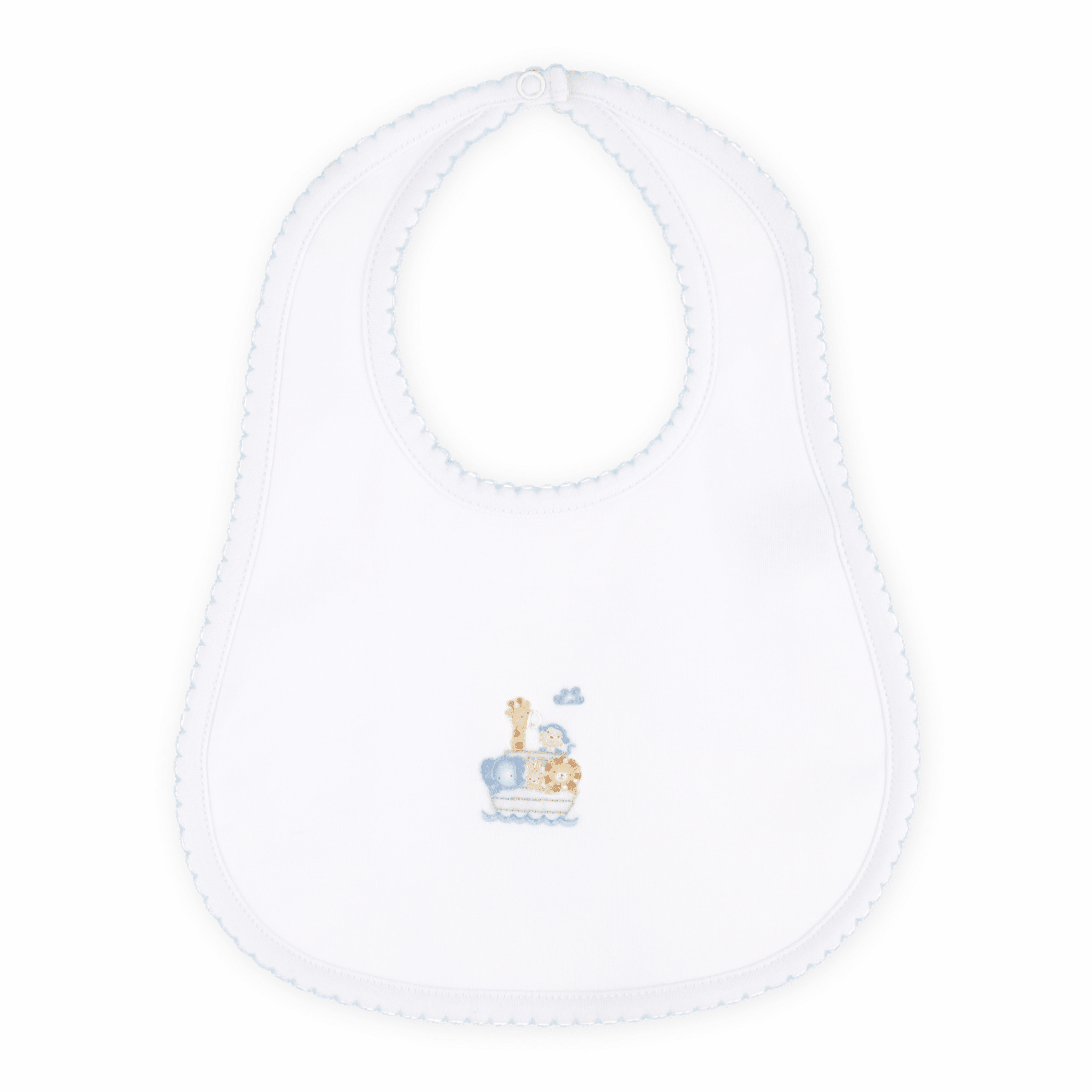 Noah's Ark Hand - Embroidered Bib - Light Blue - Magnolia BabyBib