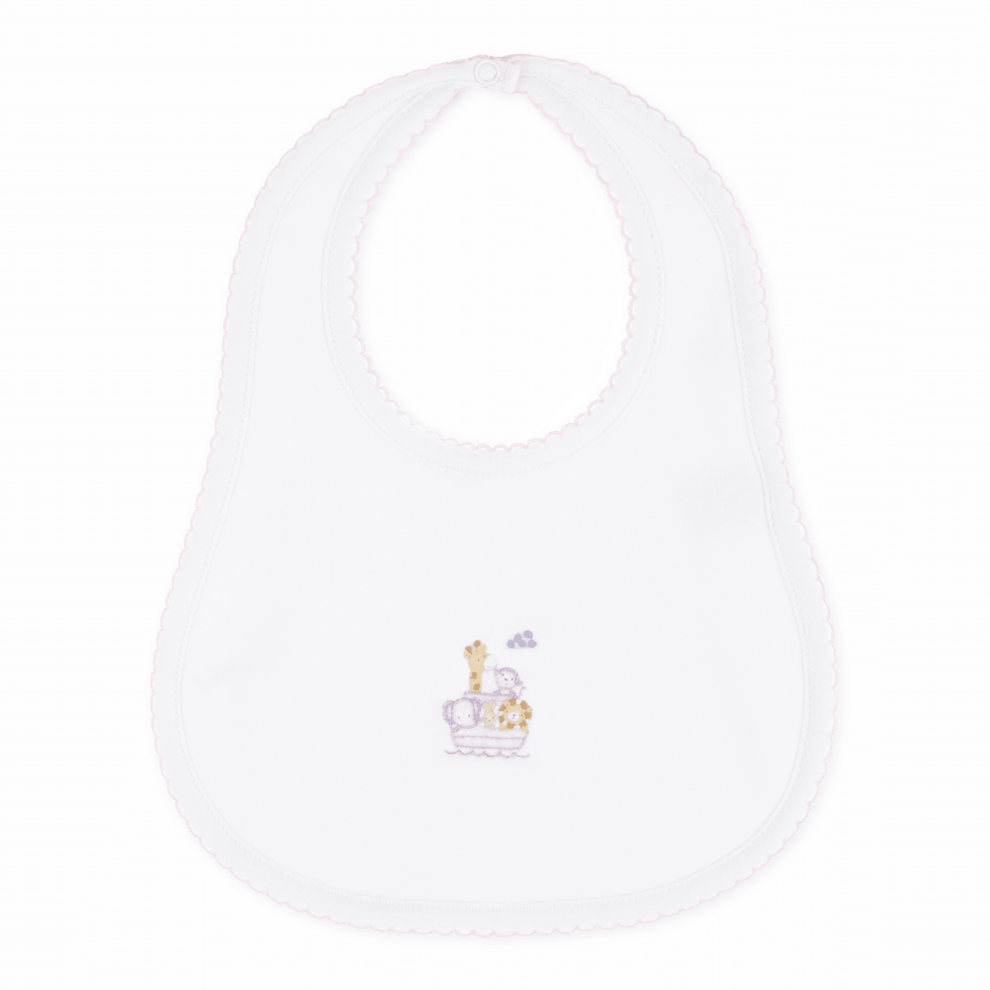 Noah's Ark Hand - Embroidered Bib - Pink - Magnolia BabyBib