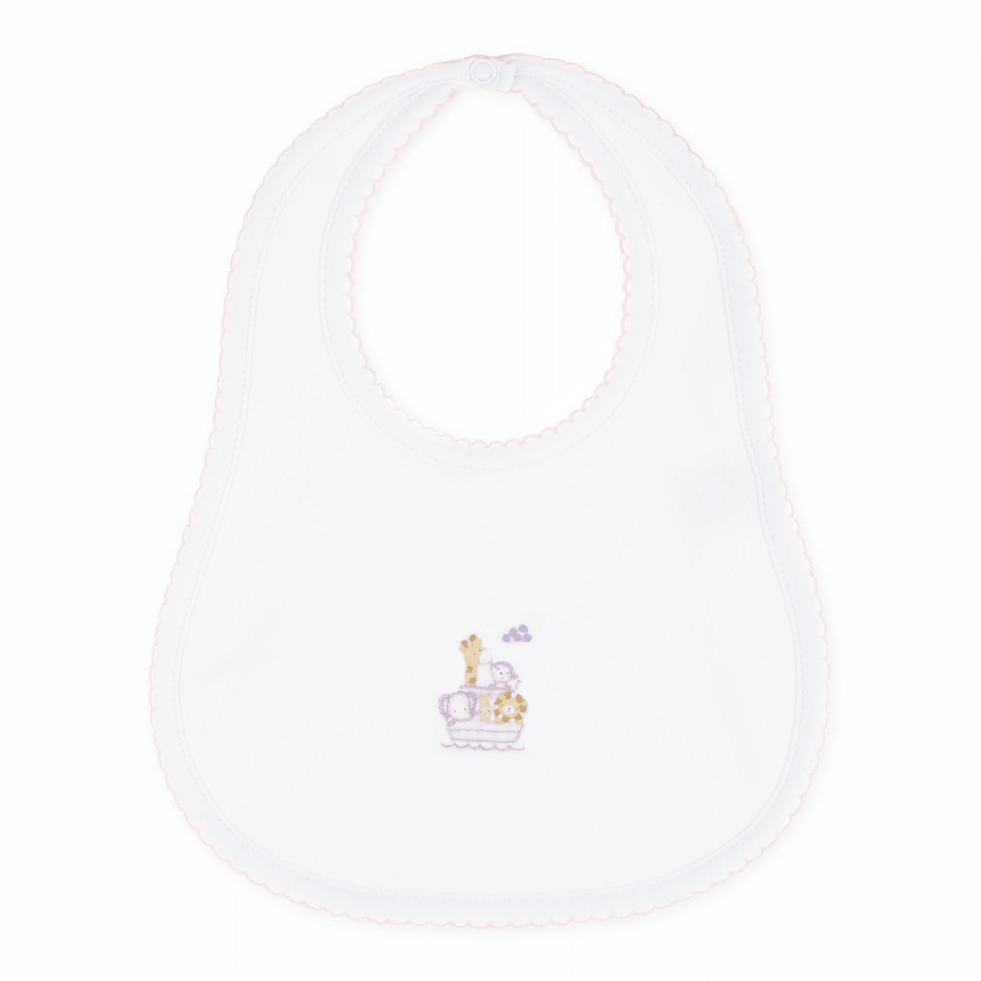 Noah's Ark Hand - Embroidered Bib - Pink - Magnolia BabyBib