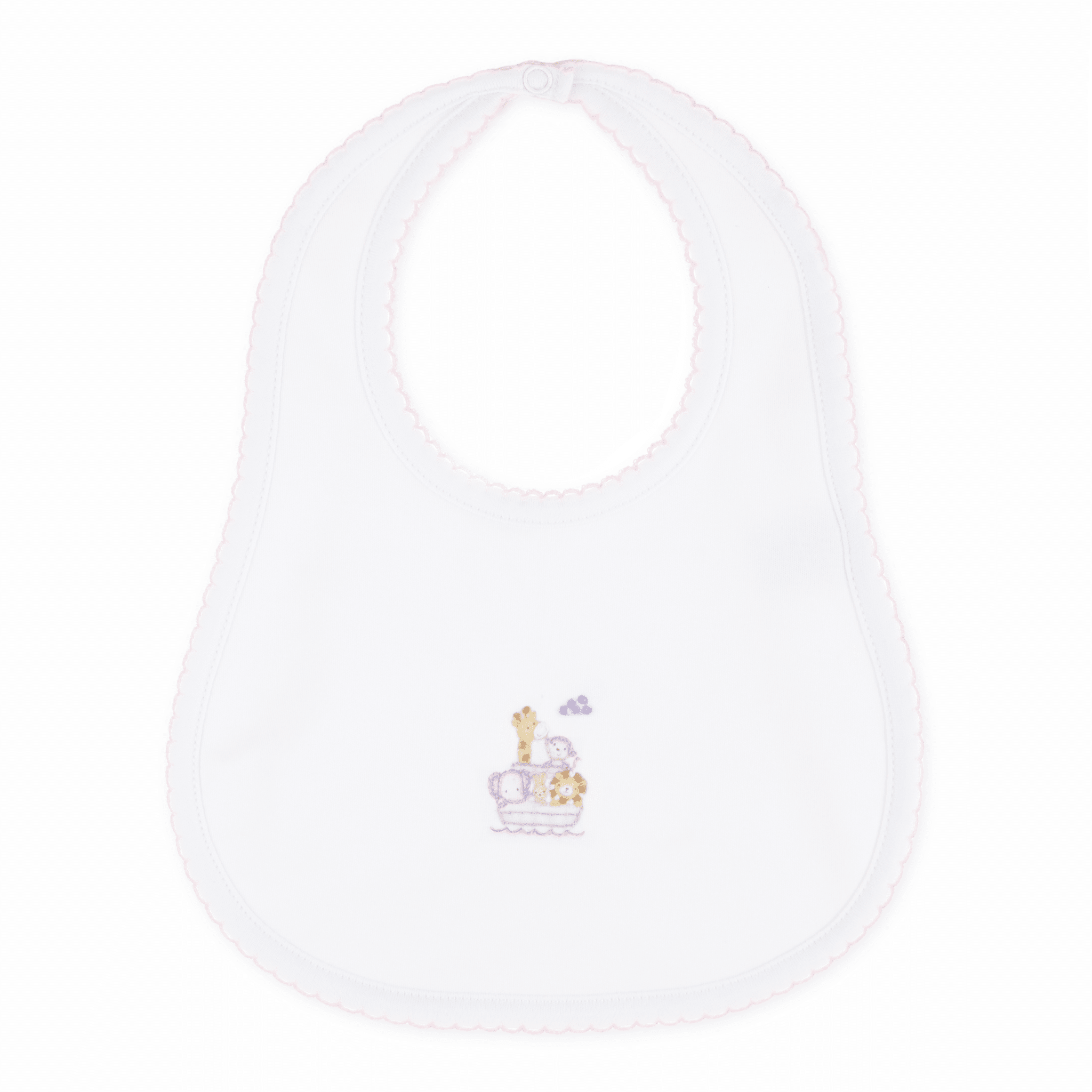 Noah's Ark Hand - Embroidered Bib - Pink - Magnolia BabyBib